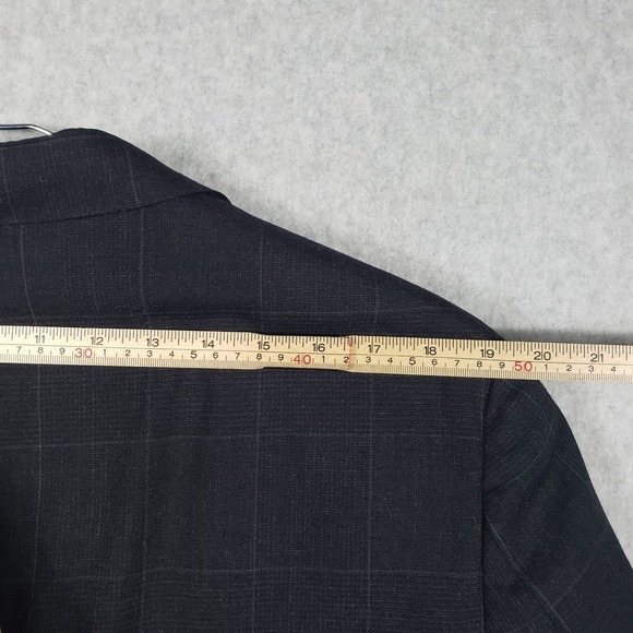 Hart Schaffner Marx Mens 44R Gray Plaid 100% Wool Sport Coat Blazer Dillard's - Picture 6 of 10